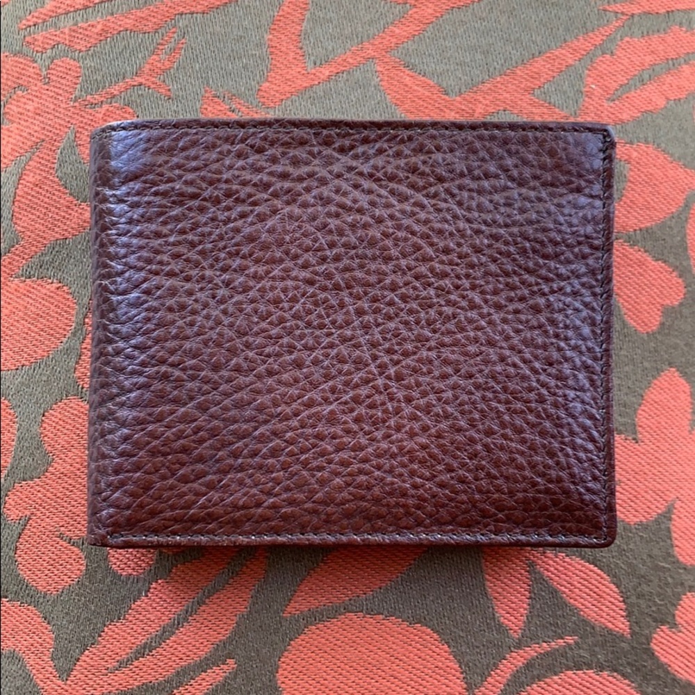 Mens leather wallet with change pocket